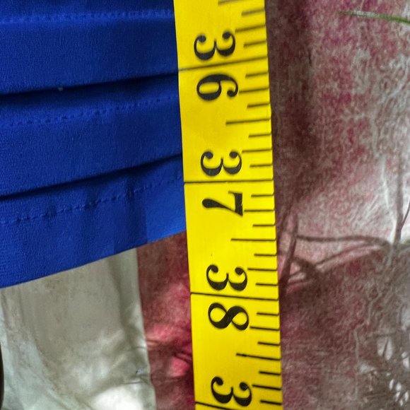 πAdrianna Papell Royal Blue Dress with Overlay Top - Picture 6 of 15